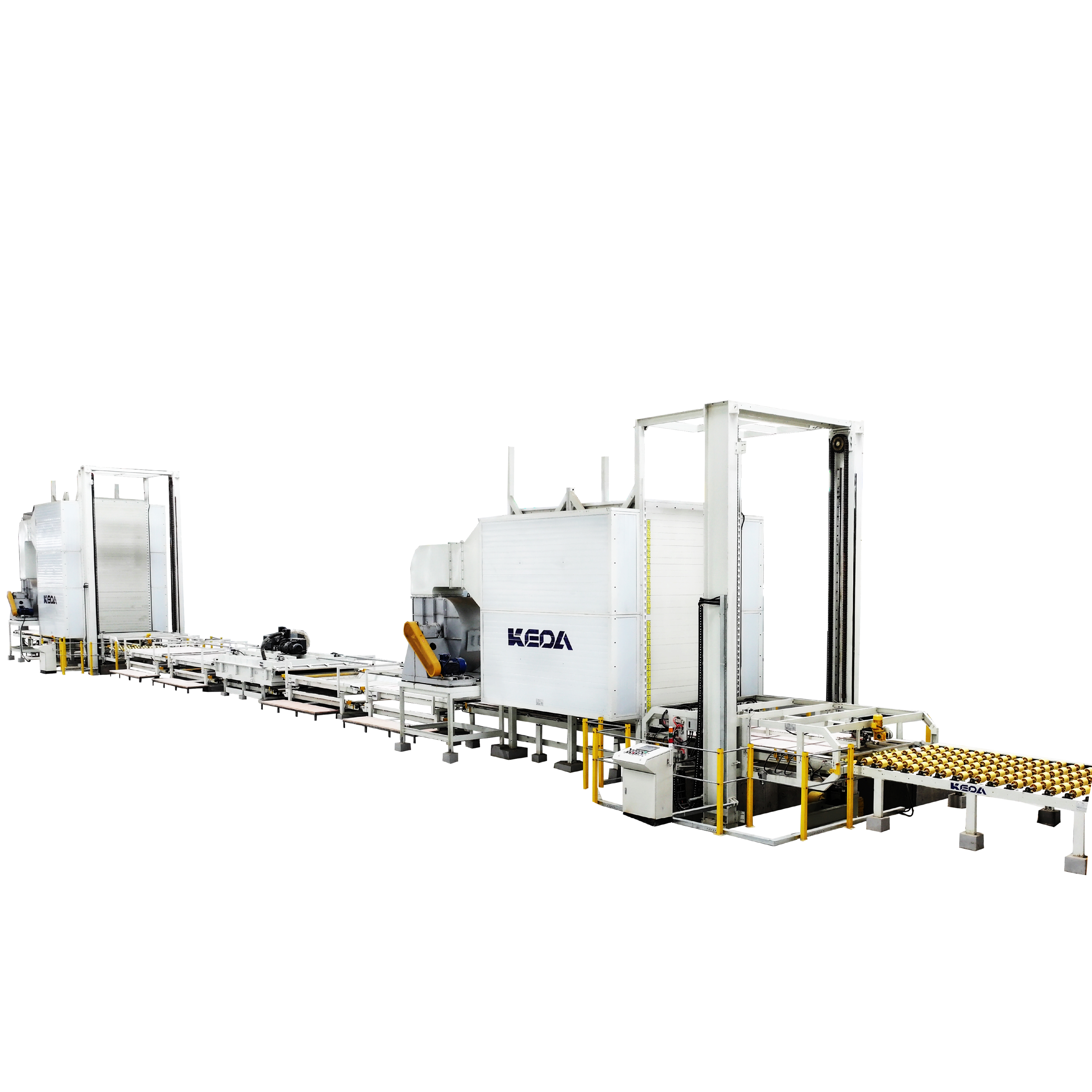 Linha de resinagem vertical automática